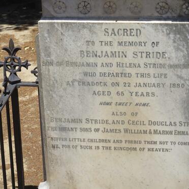 STRIDE Benjamin -1880 :: STRIDE Benjamin :: STRIDE Cecil Douglas