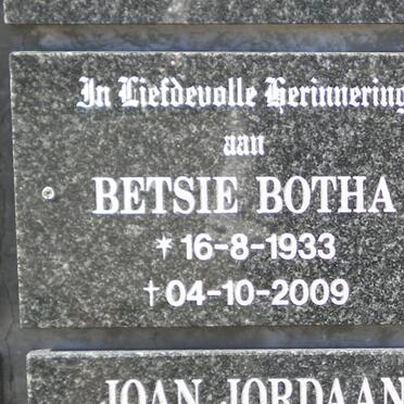 BOTHA Betsie 1933-2009