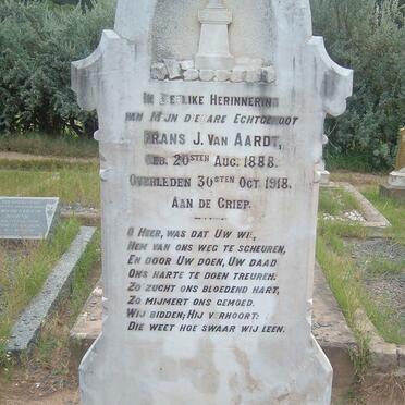AARDT Frans J., van 1888-1918