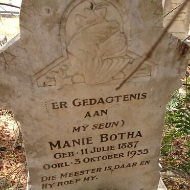 BOTHA Manie 1887-1935