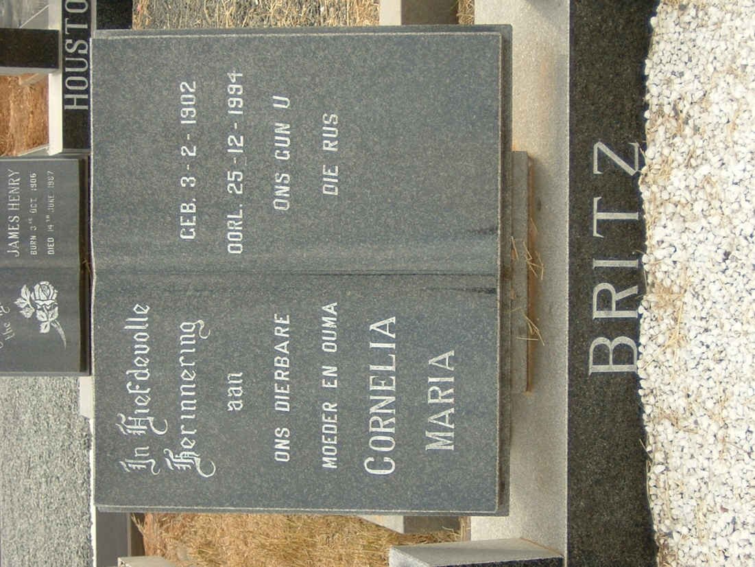 BRITZ Cornelia Maria 1902-1994