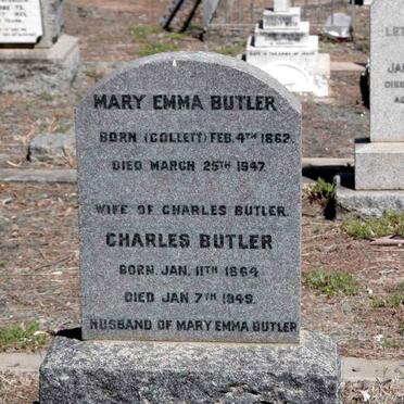 BUTLER Charles 1864-1949 &amp; Mary Emma COLLETT 1862-1947