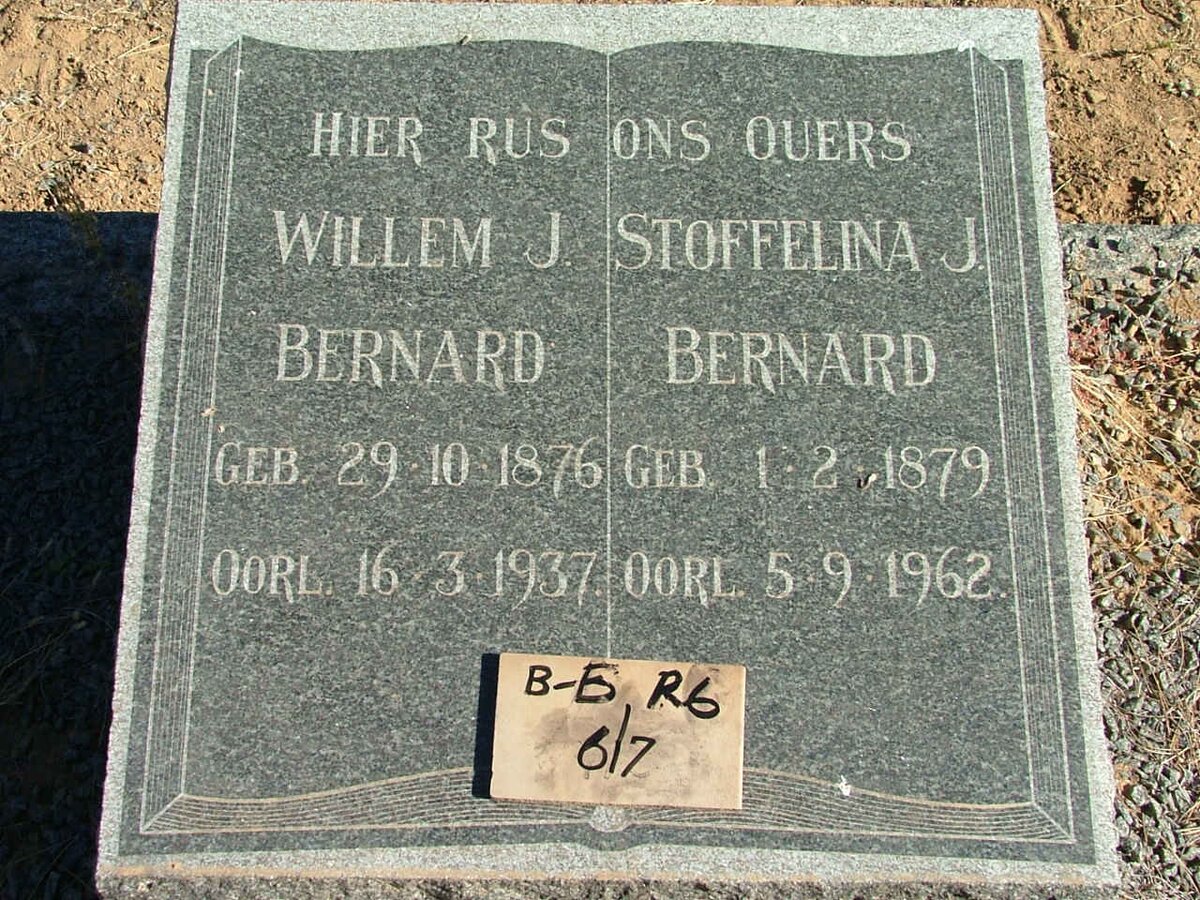 BERNARD Willem J. 1876-1937 &amp; Stoffelina J. 1879-1962