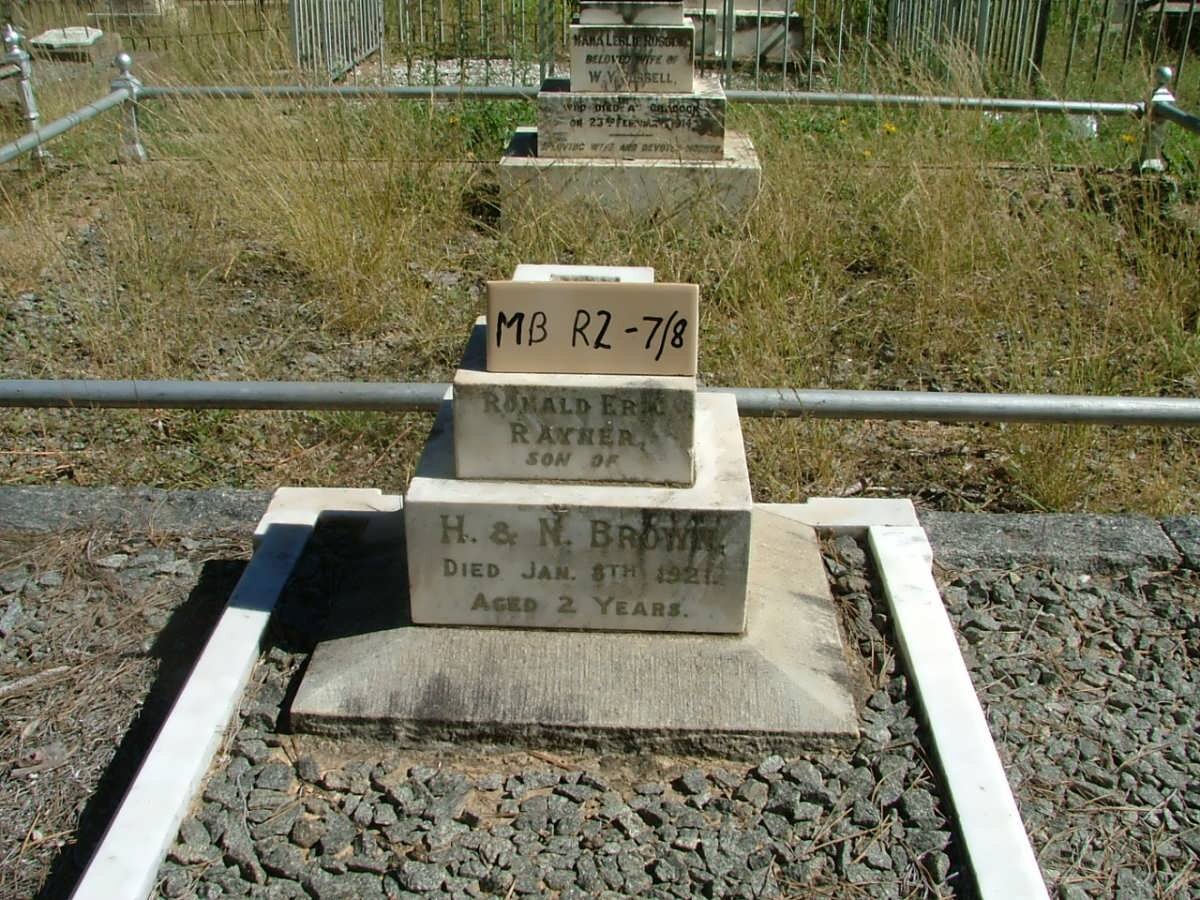 BROWN Ronald Eric Rayner -1921