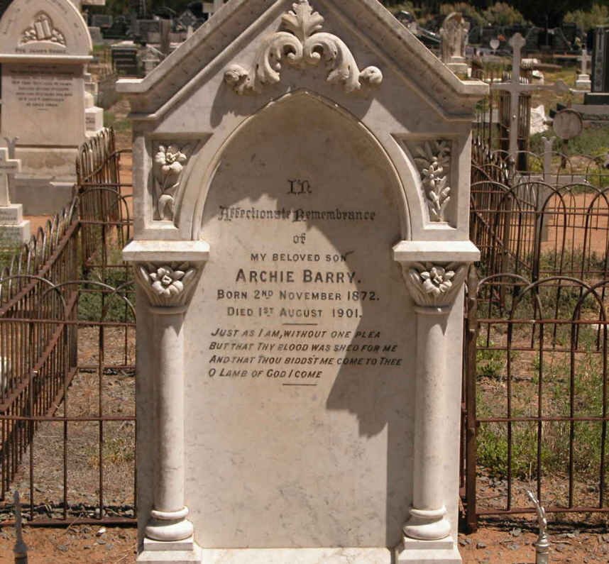 BARRY Archie 1872-1901