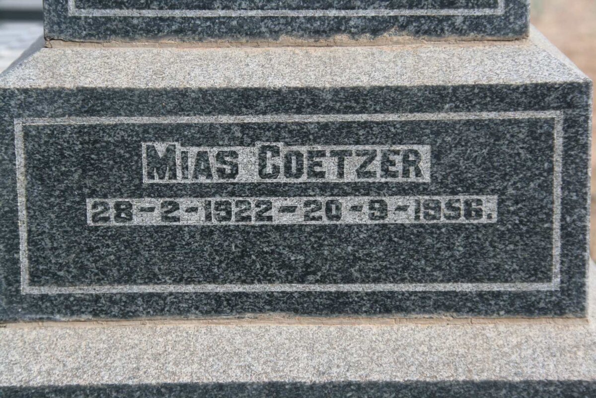 COETZER Mias 1922-1956