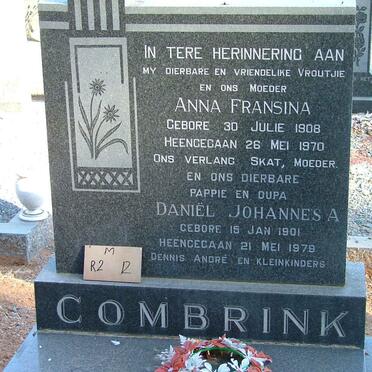 COMBRINK Daniël Johannes A. 1901-1979 &amp; Anna Fransina 1908-1970