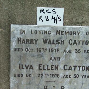 CATTON Harry Walsh -1918 &amp; Ilva Ellen -1918