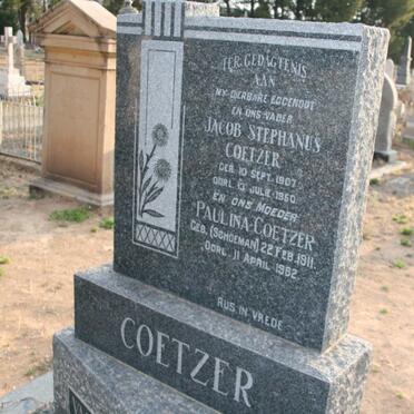 COETZER Jacob Stephanus 1907-1950 &amp; Paulina SCHOEMAN 1911-1962