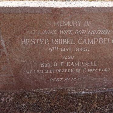 CAMPBELL  Hester Isobel -1945 :: CAMPBELL D.F. -1942
