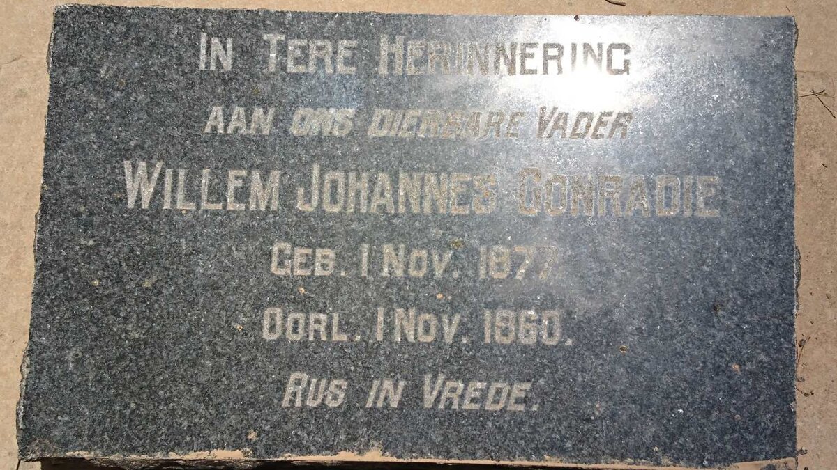 CONRADIE Willem Johannes 1877-1960