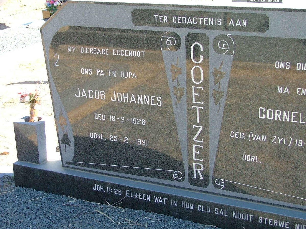 COETZER Jacob Johannes 1928-1991