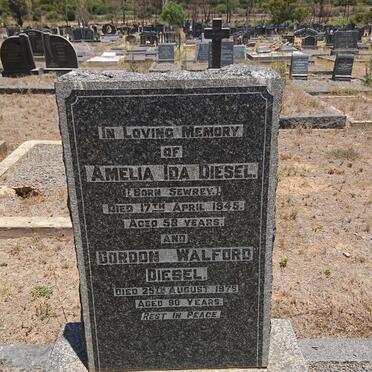 DIESEL Gordon Walford -1975 &amp; Amelia Ida SEWREY -1945