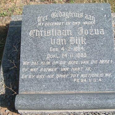 DIJK Christiaan Jozua, van 1894-1955