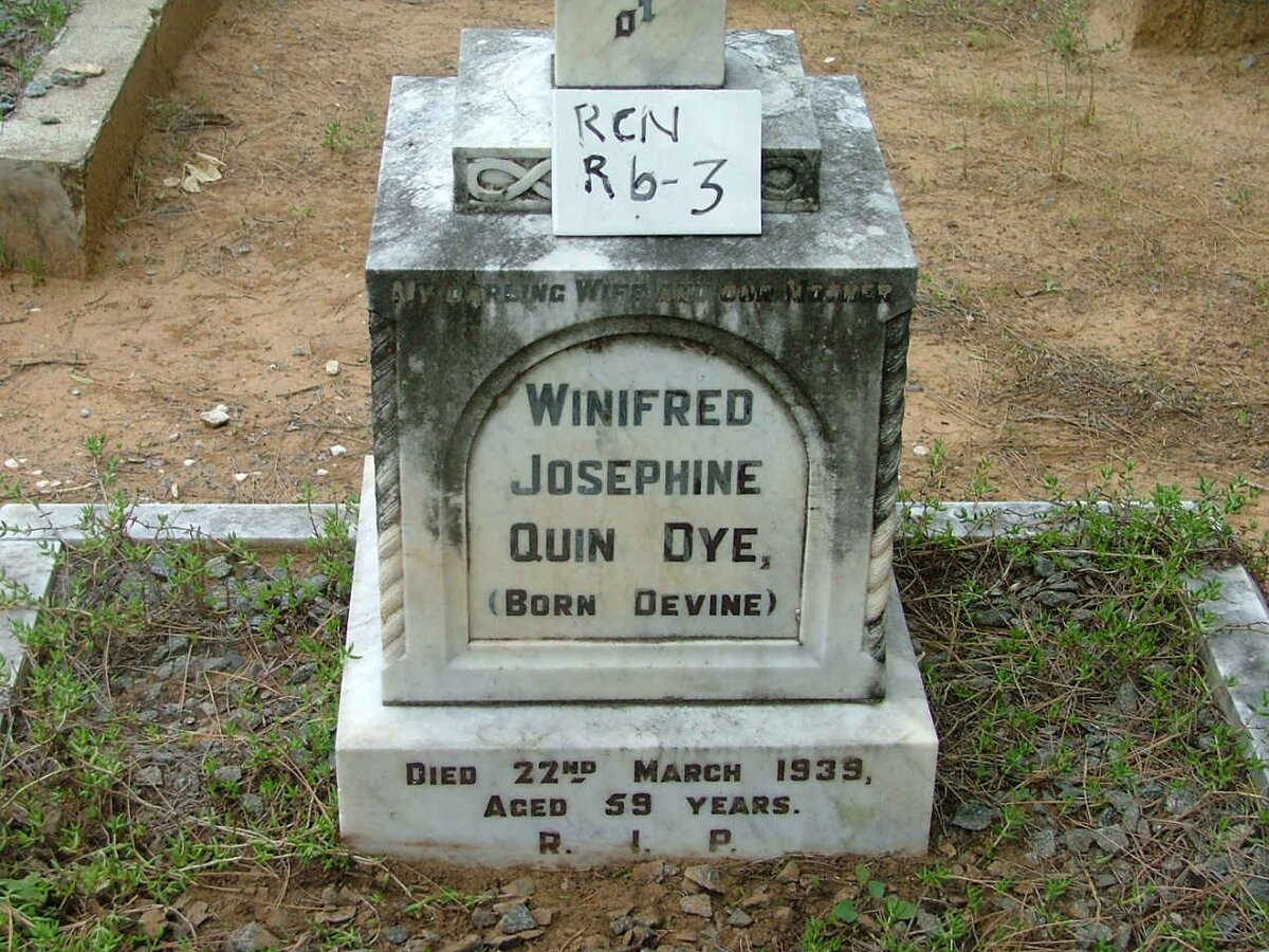 DYE Winifred Josephine Quin nee DEVINE -1939