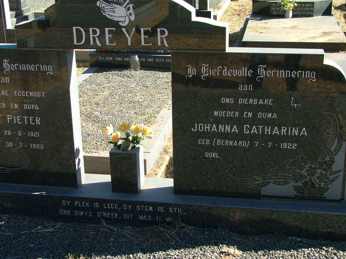 DREYER Johanna Catharina nee BERNARD 1922-