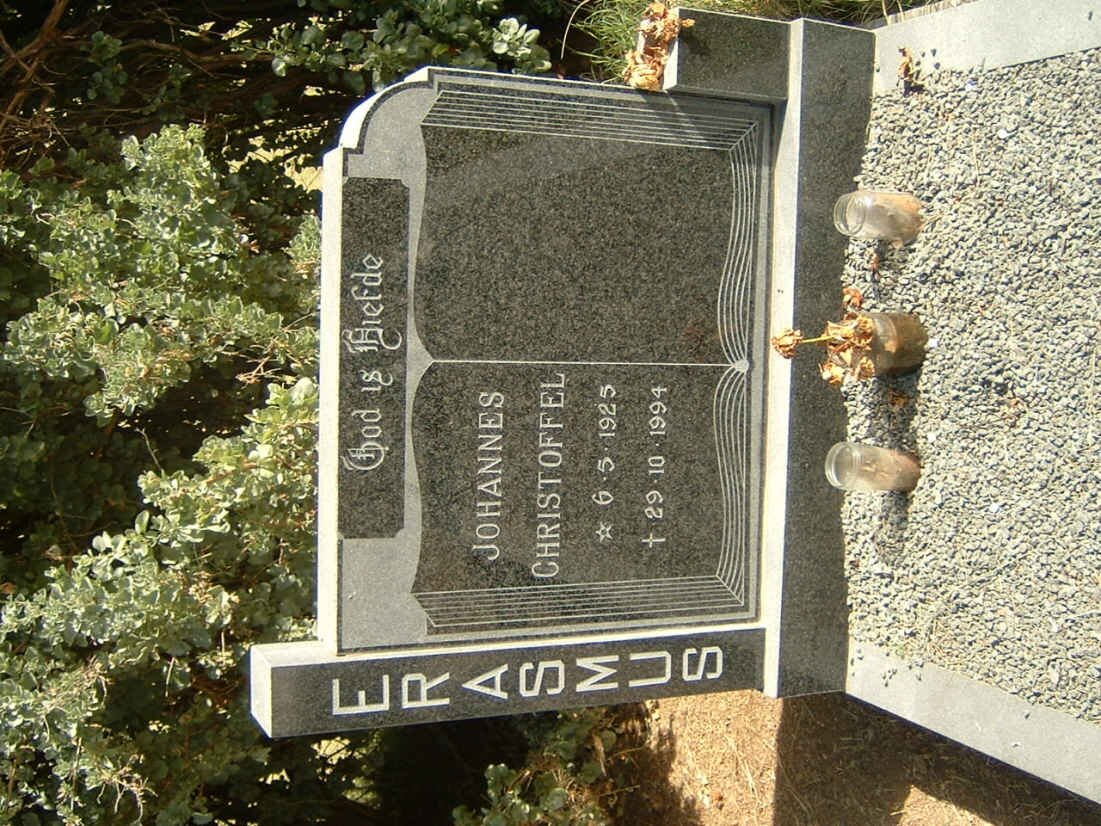 ERASMUS Johannes Christoffel 1925-1994