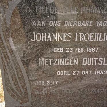 FROEHLICH Johannes 1867-1953