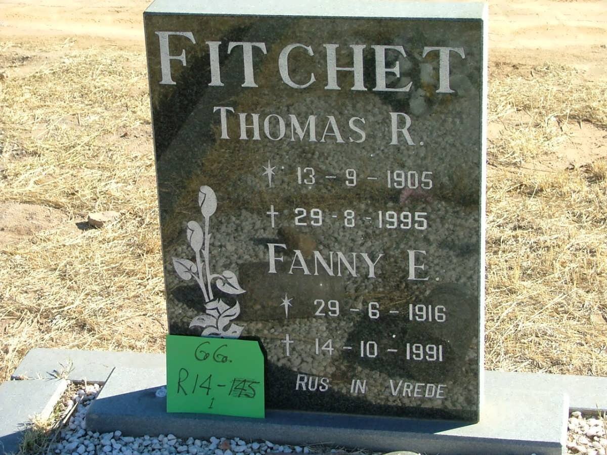 FITCHET Thomas R. 1905-1995 &amp; Fanny E. 1916-1991