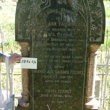 FITCHET David Alexander -1911 &amp; Mary Ann FAIRWEATHER 1856-1904 :: FITCHET David -1934