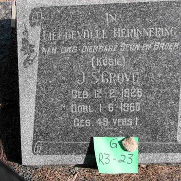 GROVE J.S. 1926-1960