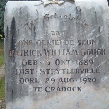 GOUGH Patrick William 1889-1920