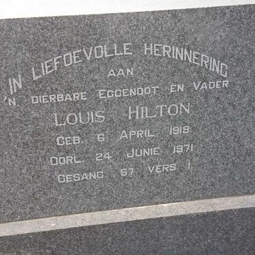 HENEGAN Louis Hilton 1919-1971 &amp; Hester Margaretha 1925-2014