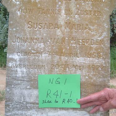 HEERDEN Susara Maria Johanna, van 1858-1922