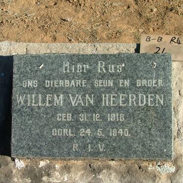 HEERDEN Willem, van 1918-1940