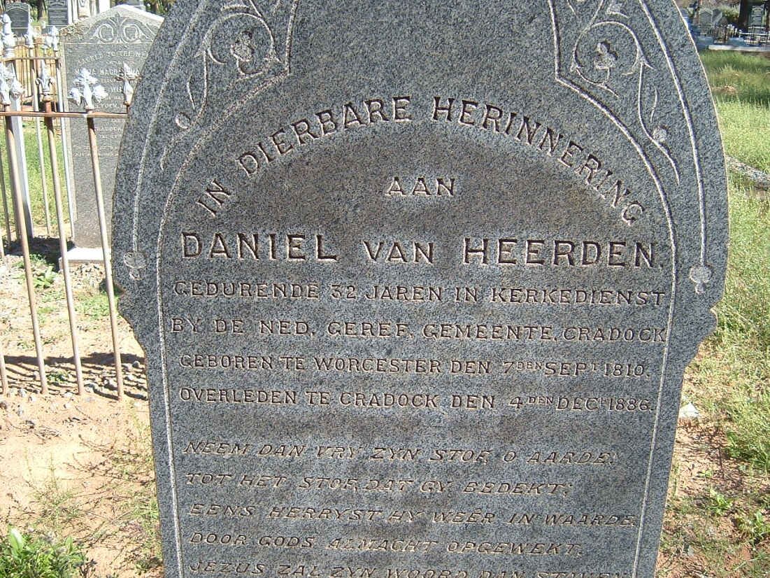 HEERDEN Daniel, van 1810-1886