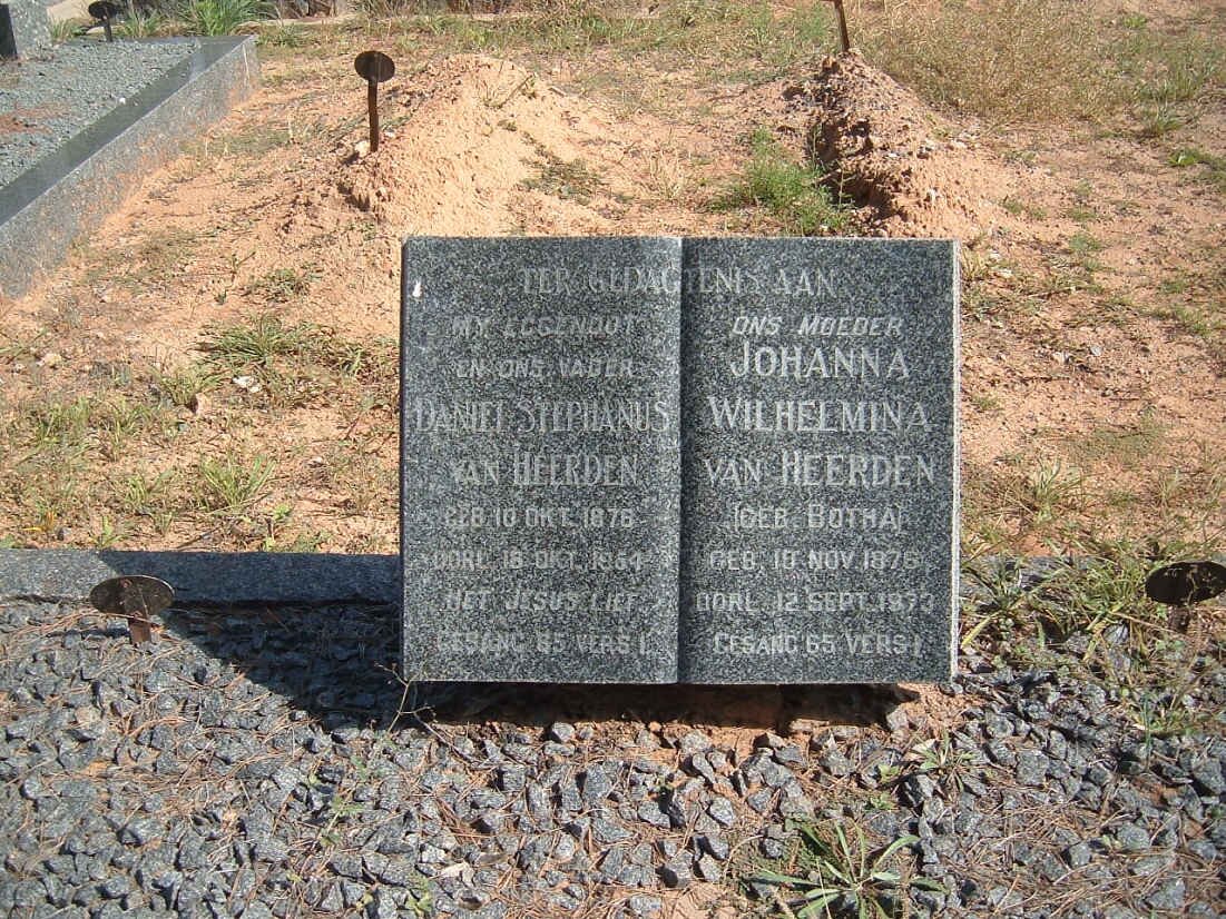 HEERDEN Daniel Stephanus, van 1876-1964 &amp; Johanna Wilhelmina BOTHA 1876-1973