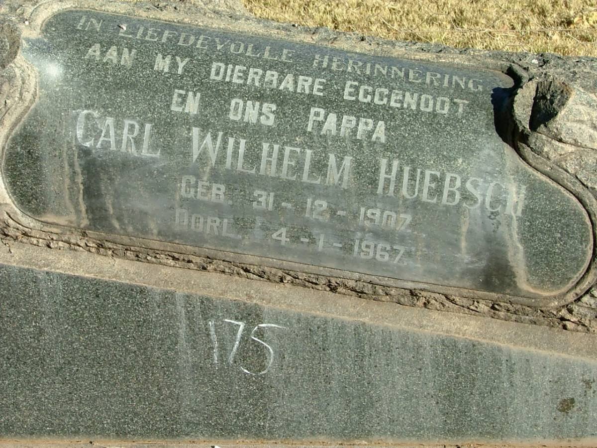 HUEBSCH Carl Wilhelm 1907-1967