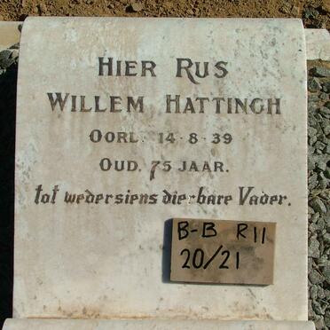 HATTINGH Willem -1939