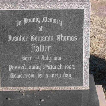 HALLIER Ivanhoe Benjamin Thomas 1901-1967