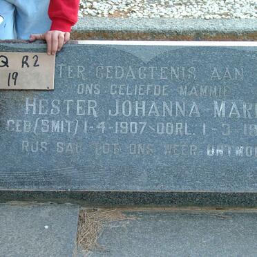 HATTINGH Hester Johanna Maria SMIT 1907-1980