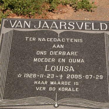 JAARSVELD Louisa, van 1926-2005