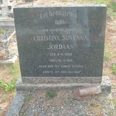 JORDAAN Christina Susanna 1893-1915