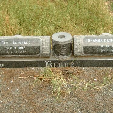 KRUGER Gert Johannes 1918-1990 &amp; Johanna Catharina A. 1922-1981