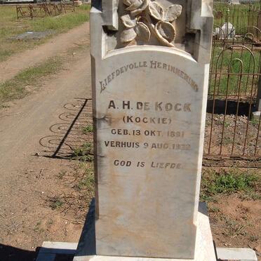 KOCK A.H., de 1891-1932