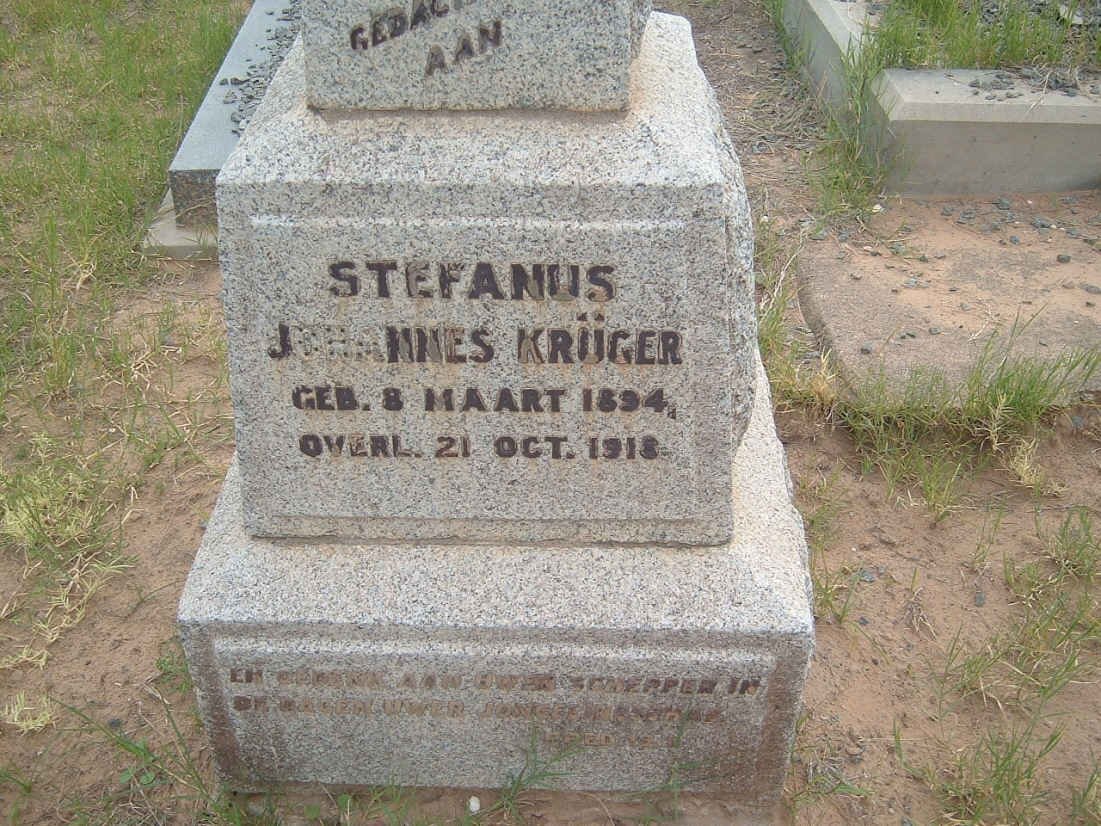 KRÜGER Stefanus Johannes 1894-1918