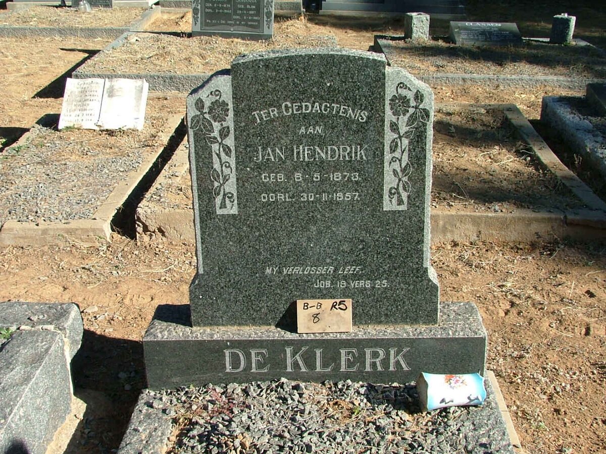KLERK Jan Hendrik, de 1873-1957