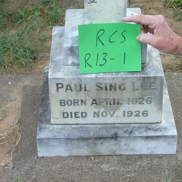 LEE Paul Sing 1926-1926