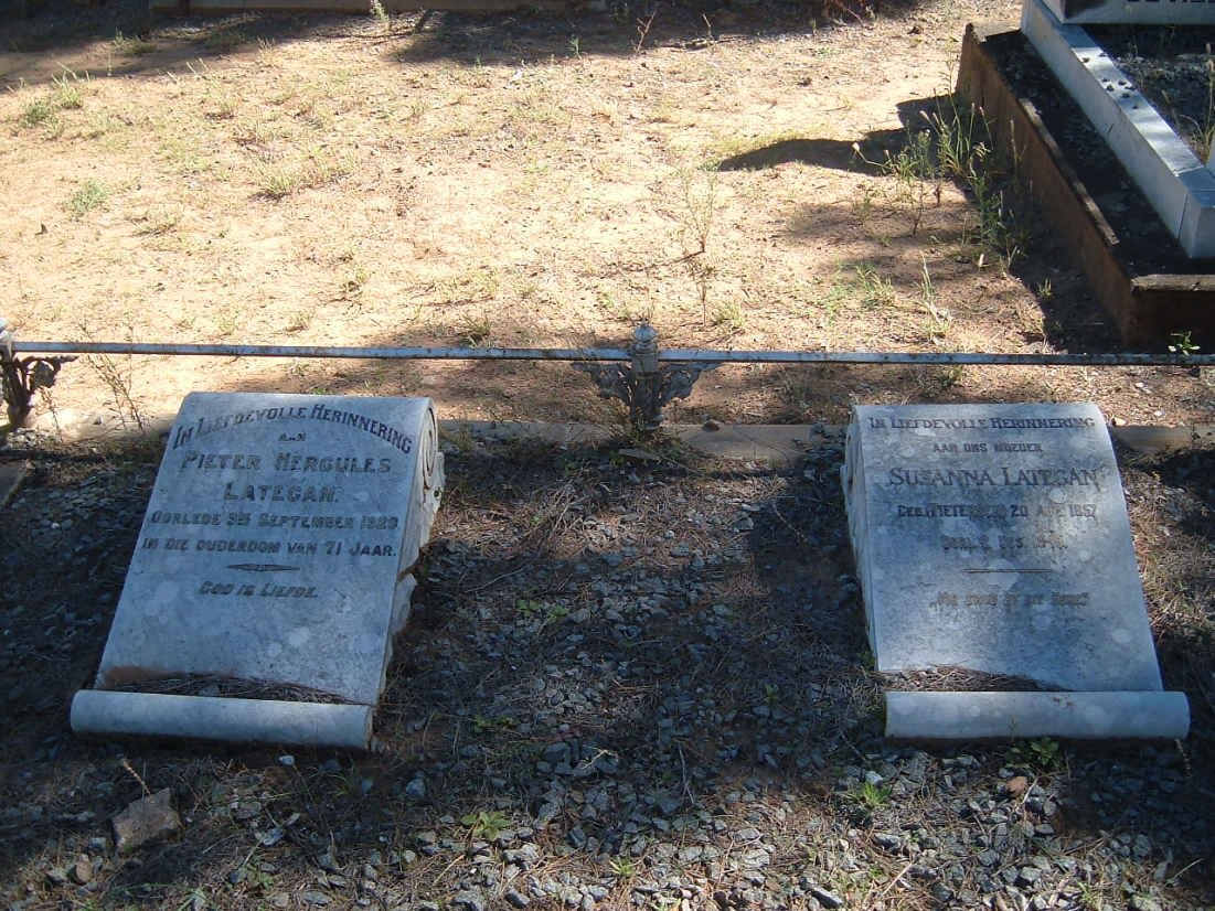 LATEGAN Pieter Hercules -1929 &amp; Susanna PIETERSEN 1857-19??