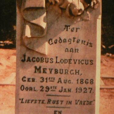 MEYBURGH Jacobus Lodevicus 1868-1927 &amp; Louisa Deborah BOTHA 1870-1941