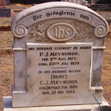 MEYBURGH P.J. 1873-1930 &amp; C.J. BOTHA 1883-1953