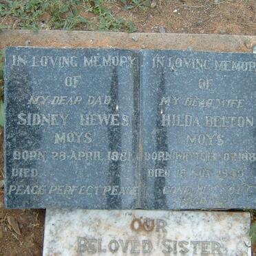 MOYS Sidney Hewes 1881- &amp; Hilda Belton 1884-194?