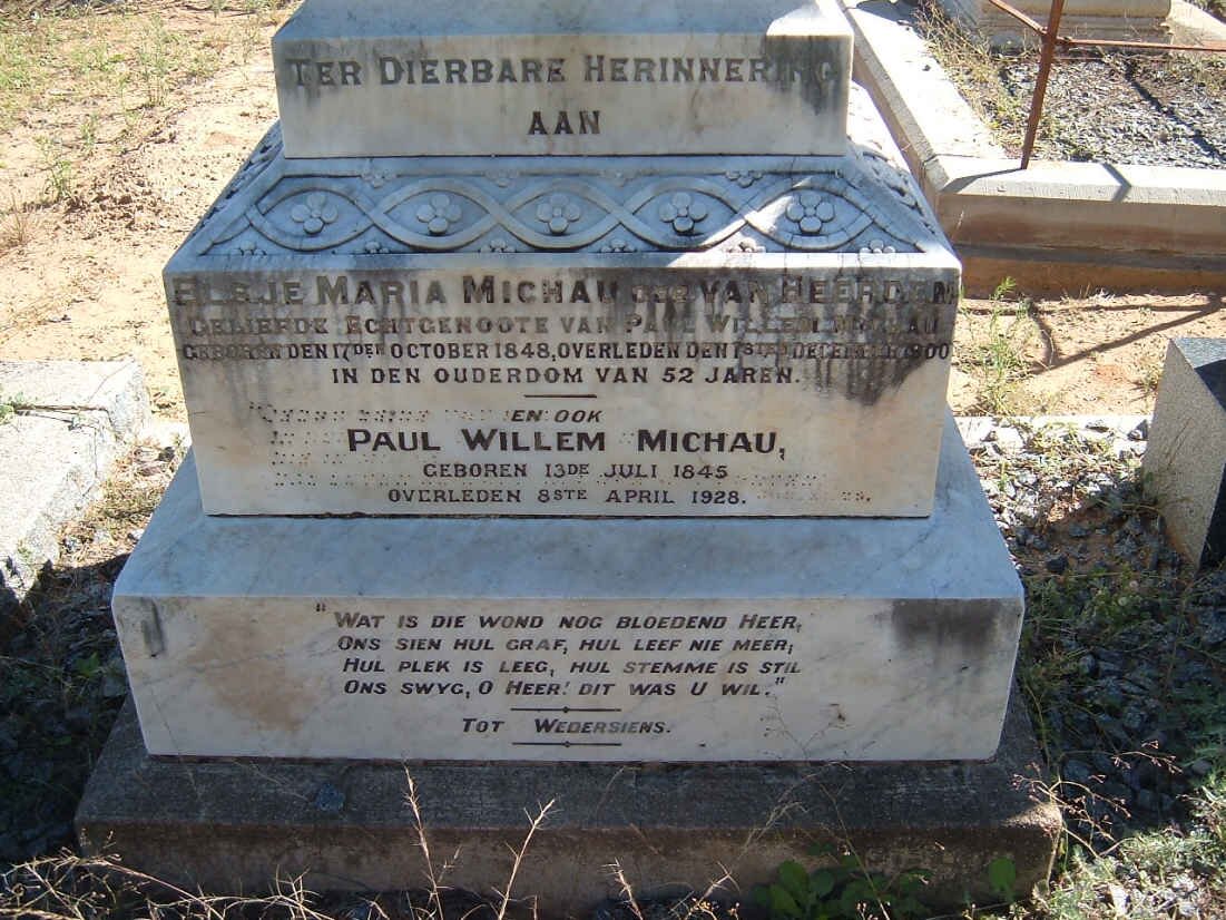MICHAU Paul Willem 1845-1928 &amp; Elsje Maria VAN HEERDEN 1848-1900