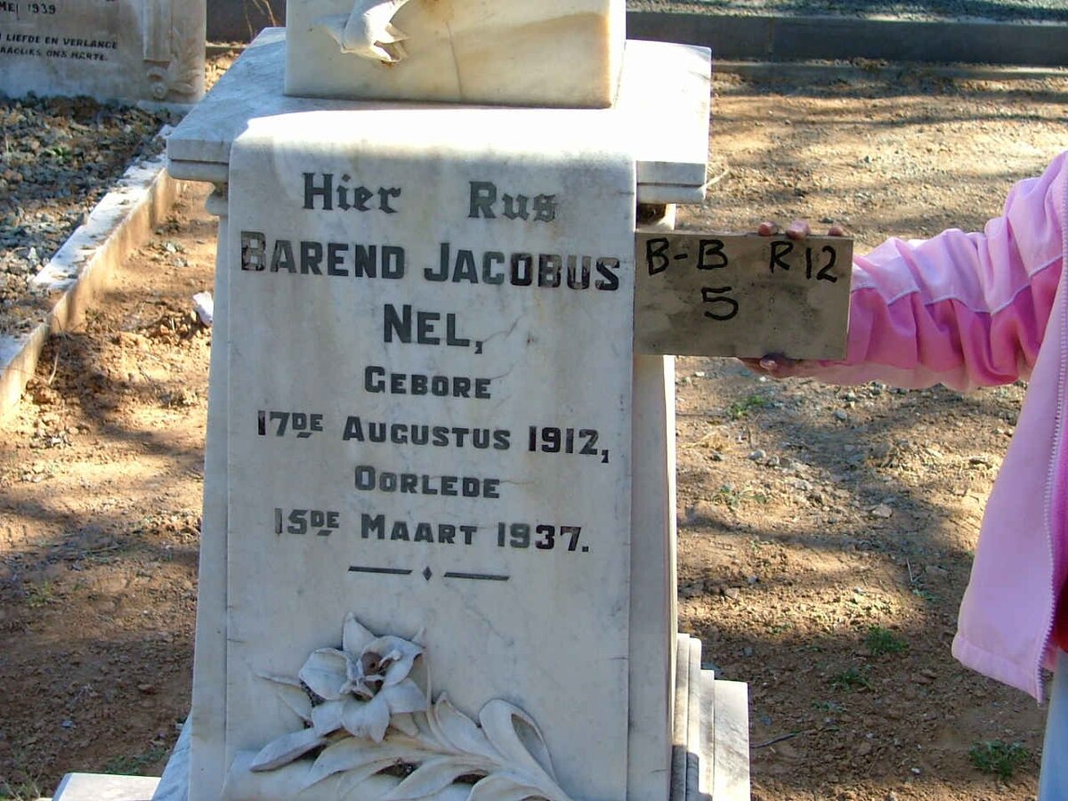 NEL Barend Jacobus 1912-1937