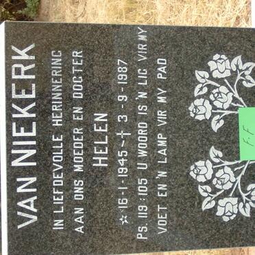 NIEKERK Helen, van 1945-1987
