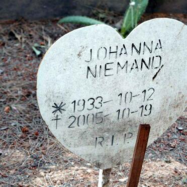 NIEMAND Johanna 1933-2005